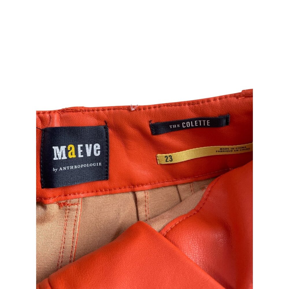 Anthropologie Maeve Women's 23 Colette High rise Wide leg Orange Crop pant - Picture 6 of 11